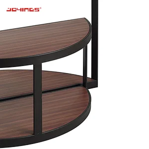 Made-In-China Black Metal +Wood Multi Tiers Desk Display Rack Table Display Stand