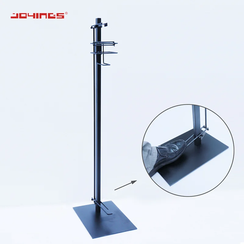 factory floor standing metal automatic hand sanitizer dispenser stand rack foam soap dispenser rack hand sanitary gel station