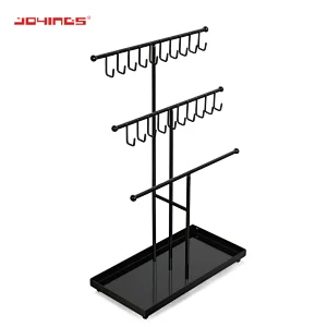 fashion 3 Layers Accessories Earring Showcase/Ring Holder Jewelry metal Display Necklace rack/Jewelry hanging display stand
