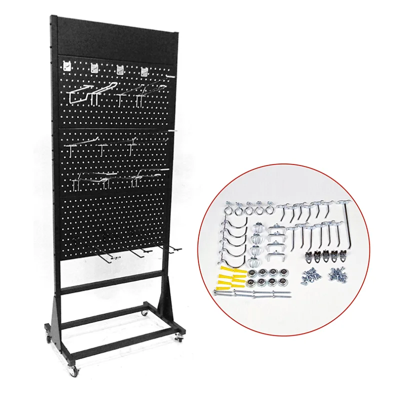 Removable Metal Pegboard Display Rack for Hardware Tools Display Advertising Hardware Display Rack Stand