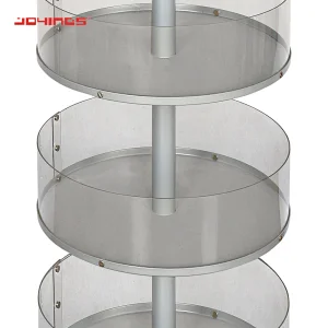 Clear acrylic round display box 5 Layer Rounded Acrylic Retail Display Attractive Superstore Racks