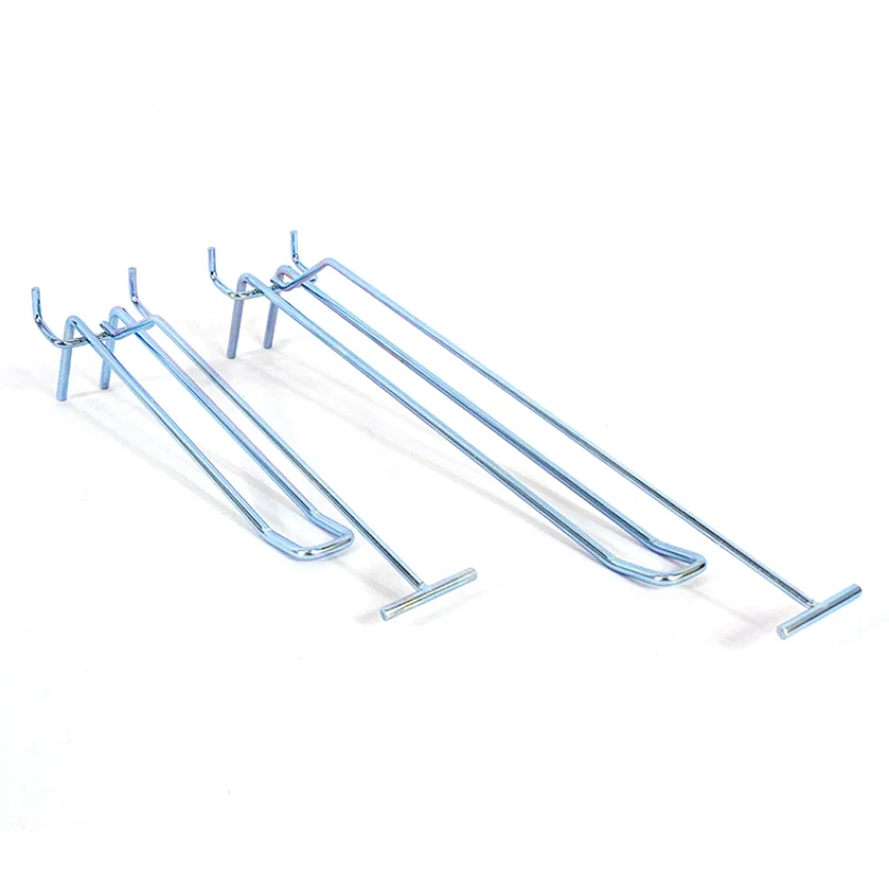 Wall Pegboard Hook for Garage Tool Organizer Supermarket Wholesale double peg hook Display Metal Single pegboard hooks