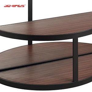 Made-In-China Black Metal +Wood Multi Tiers Desk Display Rack Table Display Stand