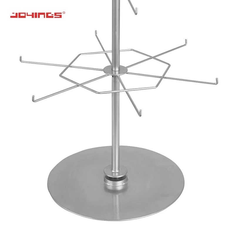 Metal Rotating Display Stand with Hooklayer Spinning Floor Hanging Wire Jewelry Display Rack Socks Display Stand Shops JOYINGS