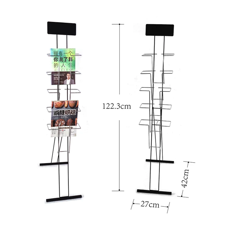 China Factory Metal Portable Literature Rack Floor Standing Trade Show Brochure Holder Rack