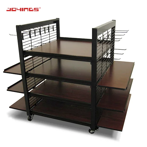 4 Way free standing pegboard display stand with Metal hook