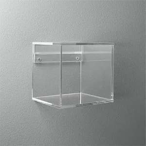 Customized acrylic charity storage Transparent or colored Acrylic box Storage and High Quality  tissue box holder