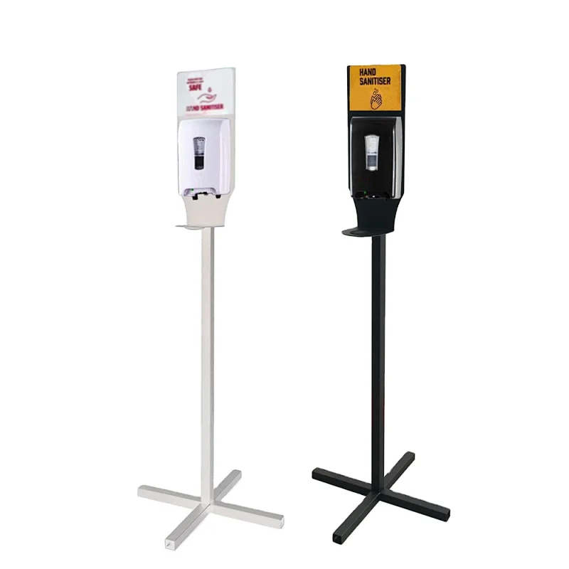 factory floor standing metal automatic hand sanitizer dispenser stand rack foam soap dispenser rack hand sanitary gel station