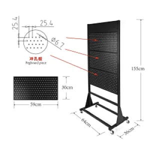 Removable Metal Pegboard Display Rack for Hardware Tools Display Advertising Hardware Display Rack Stand