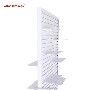 Anodized Aluminum Slat Wall Panel Display Stand Flooring Double Sided Style Display Furniture Gondola