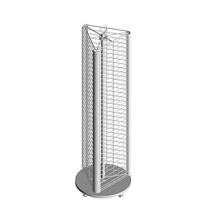 OEM Rotating Floor Standing 3-sided Wire Shelving Display Stand