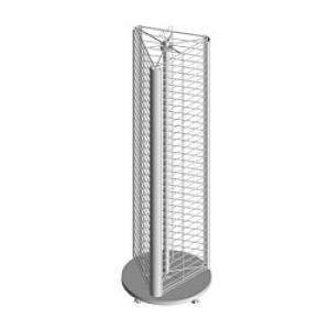 OEM Rotating Floor Standing 3-sided Wire Shelving Display Stand