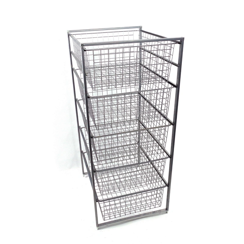 shelving Drawers Storage Rack Metal Wire Free Standing Pull Out Kitchen basket