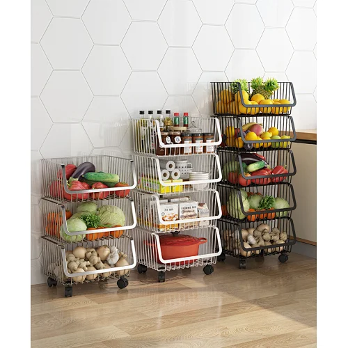 Basket Use Kitchen Storage Shelf Customized Retail Store Easy Assemble Tier Home Floor Standing Display Unit,light Duty Rack 300