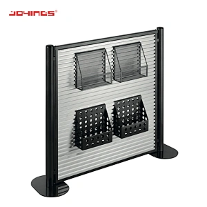 Double Sided Slatwall Display Rack Promotion Magazine, Brochure Display Rack, Aluminum Extrusion Back Panel Display rack