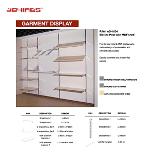 DIY Display Rack , Hanger + Brackets + Flat Shelf + Slotted Post
