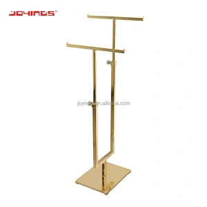 Fashion Rosed Golden Handbag Display Stainless Steel Handbag Display Stand Adjustable Handbag T Stand