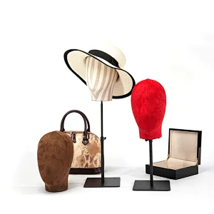 Counter Top Beret Hat Holder Fashion Shop Countertop Caps Display Holder Metal Wire Fashion Adjustable Hight Hats Display Stand