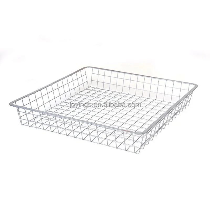 Pull Out Wire Basket Storage Basket Easy to Assemble Combinable Large Metal