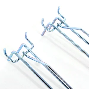 Wall Pegboard Hook for Garage Tool Organizer Supermarket Wholesale double peg hook Display Metal Single pegboard hooks