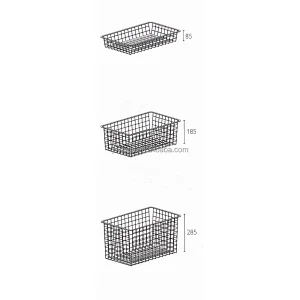 Pull Out Wire Basket Storage Basket Easy to Assemble Combinable Large Metal