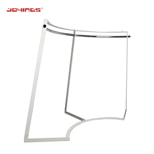 Floor Standing Curve Rail Shopping Mall T-Shirt Display Rack Clothes Display Stand