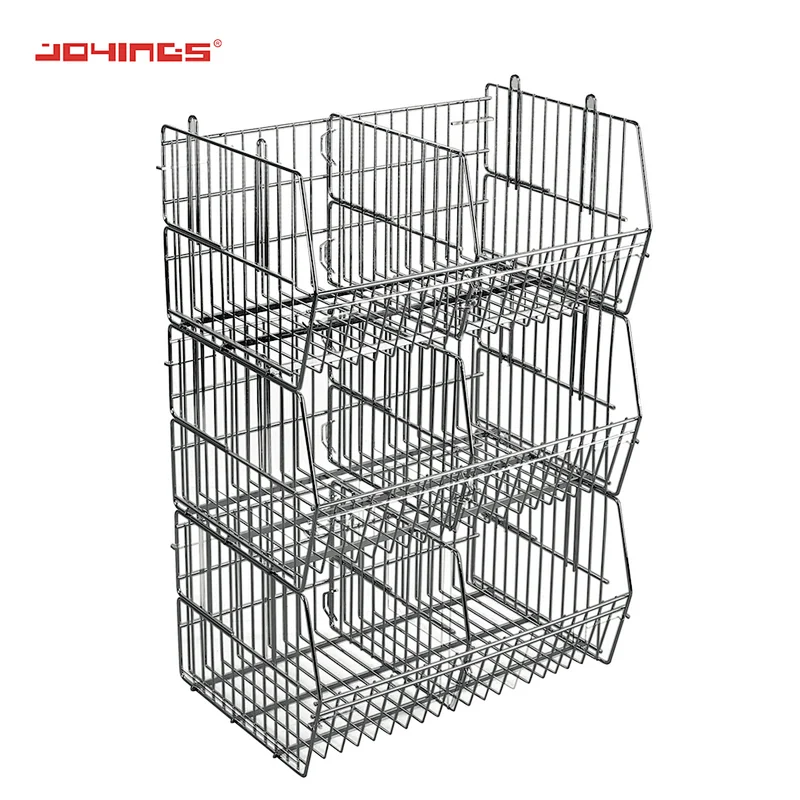 Assemble easily removable metal wire basket box home store and supermarket kitchen living room wire metal basket