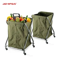 Foshan Factory Easy to Move Chrome Frame Fabric Cage Cart Basket