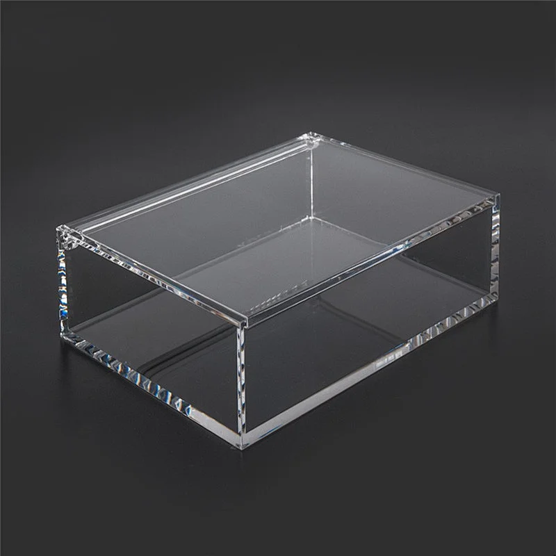 Customized acrylic charity storage Transparent or colored Acrylic box Storage and High Quality  tissue box holder