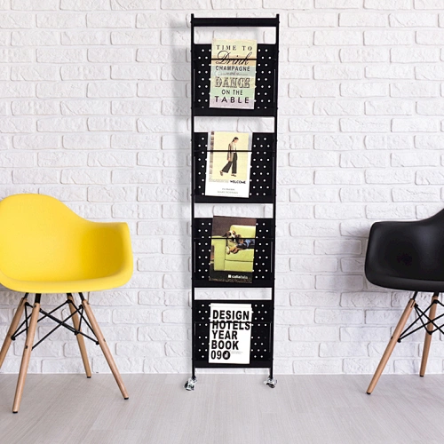 POP Metal Pegboard Display Shelf Rack Magazine Floor Display Stand A4/45 Brochure Holder Promotion Advertising Display Rack