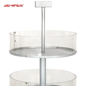 Clear acrylic round display box 5 Layer Rounded Acrylic Retail Display Attractive Superstore Racks