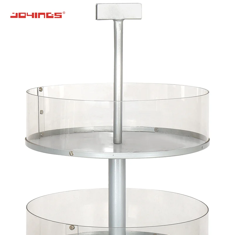 Clear acrylic round display box 5 Layer Rounded Acrylic Retail Display Attractive Superstore Racks
