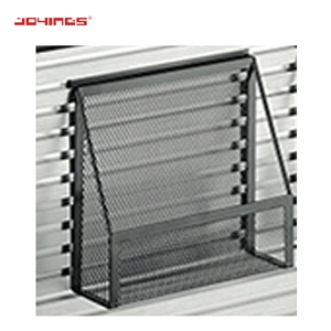 Double Sided Slatwall Display Rack Promotion Magazine, Brochure Display Rack, Aluminum Extrusion Back Panel Display rack