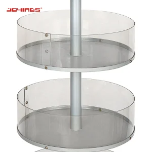 Clear acrylic round display box 5 Layer Rounded Acrylic Retail Display Attractive Superstore Racks
