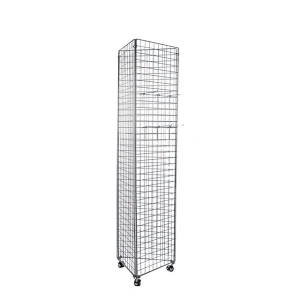 OEM Rotating Floor Standing 3-sided Wire Shelving Display Stand