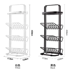 2021 Hot Sales Steel Metal multi-functional kitchen bathroom 3 tiers storage spice CondimentJars Bottle Storage holder rack