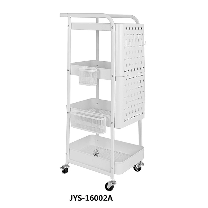 Storage Trolley Cart PlasticTrolley floating shelves for home detachable hand food trolley cart