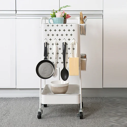 Storage Trolley Cart PlasticTrolley floating shelves for home detachable hand food trolley cart