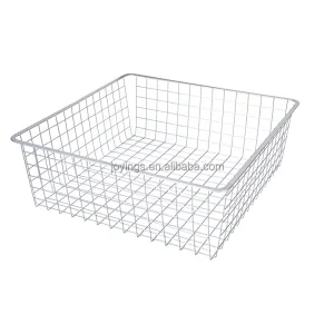 Pull Out Wire Basket Storage Basket Easy to Assemble Combinable Large Metal