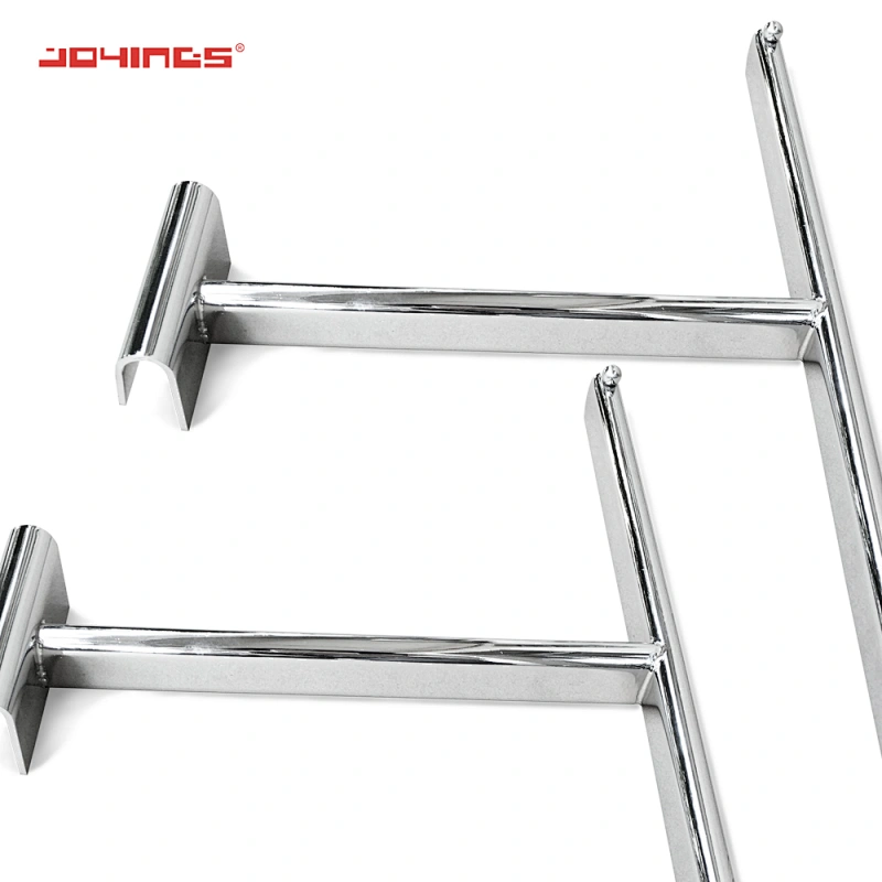 Wholesale Stainless Steel T Rack Rail for Slatwall Display Shop Accessories Slatwall Hanging Bar