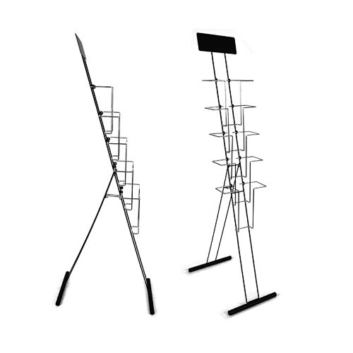 China Factory Metal Portable Literature Rack Floor Standing Trade Show Brochure Holder Rack