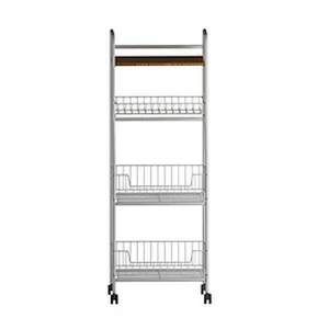 Factory price storage white bedroom storage cart rack shelf Bathroom storage cart iron powder coating rack