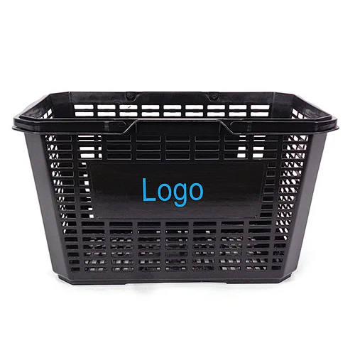 pp shopping basket trolley supermarket basket plastic shopping push cart with handle China Manufacture Wholesale portable