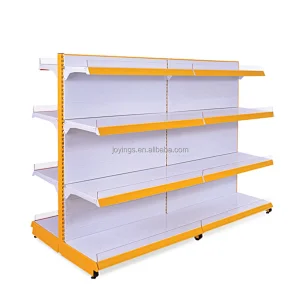 Display Rack Double Sided Retail Shelf Display Gondola Shelving Supermarket Metal Exhibition, Supermarket Super Mall Customized