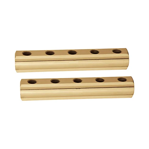 Brass manifold pipe, holes in two side