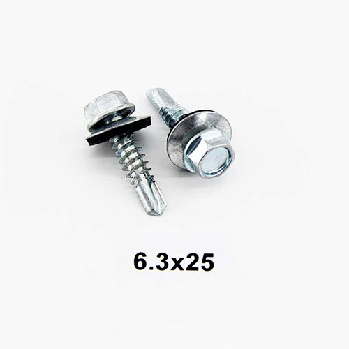 Hex wahser head self drilling screw with EPDM washer