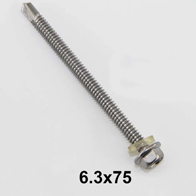 Hex washer head self drilling screw with PVC washer