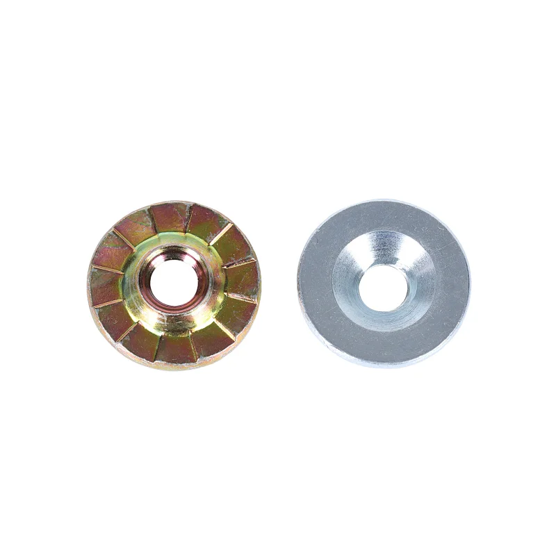 Special round nut with serration