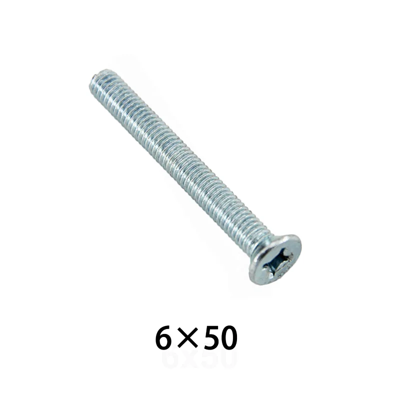 DIN965 Cross Recessed Flat Head Machine Screw Zinc Plated