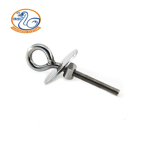 Eye hook bolt with nut and washer